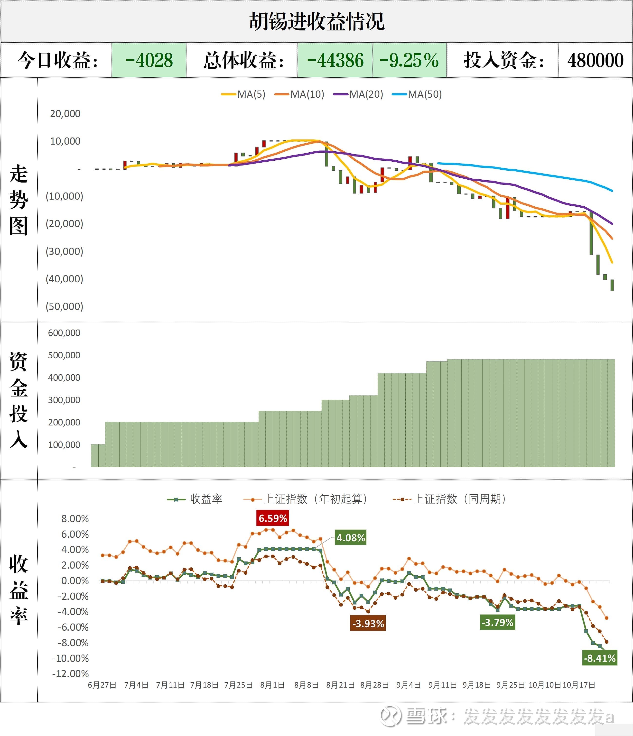 胡锡进收益