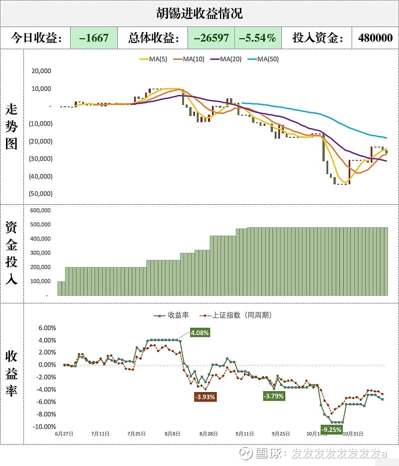 胡锡进收益