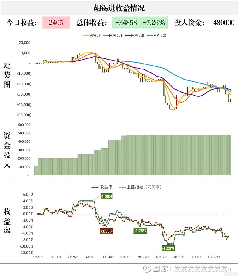 胡锡进收益