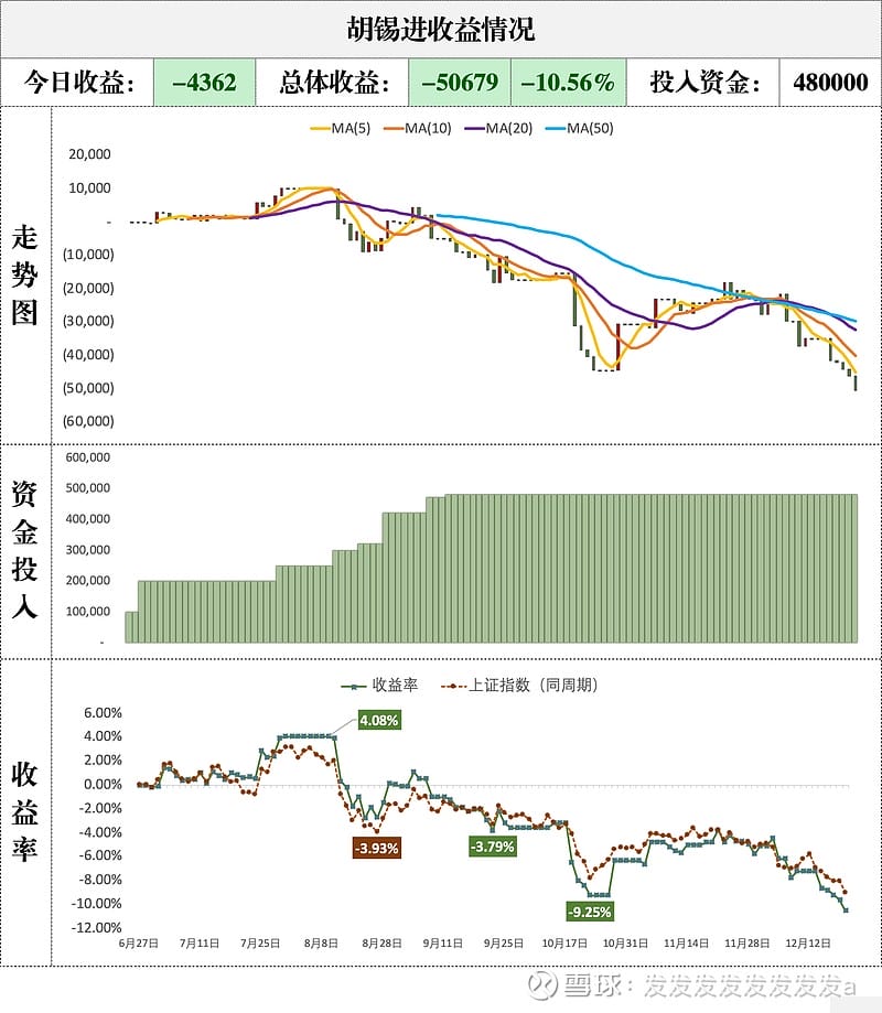 胡锡进收益