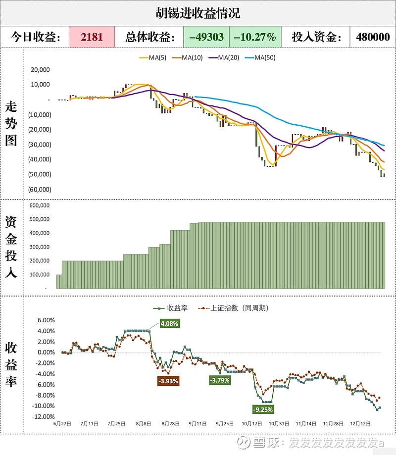 胡锡进收益