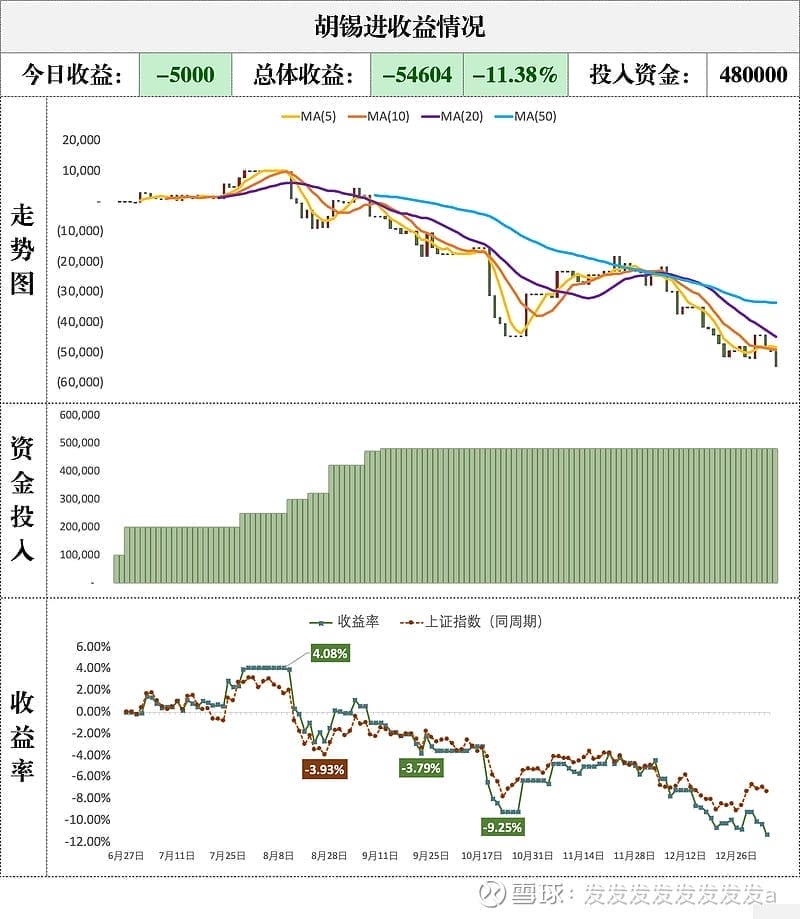 胡锡进收益