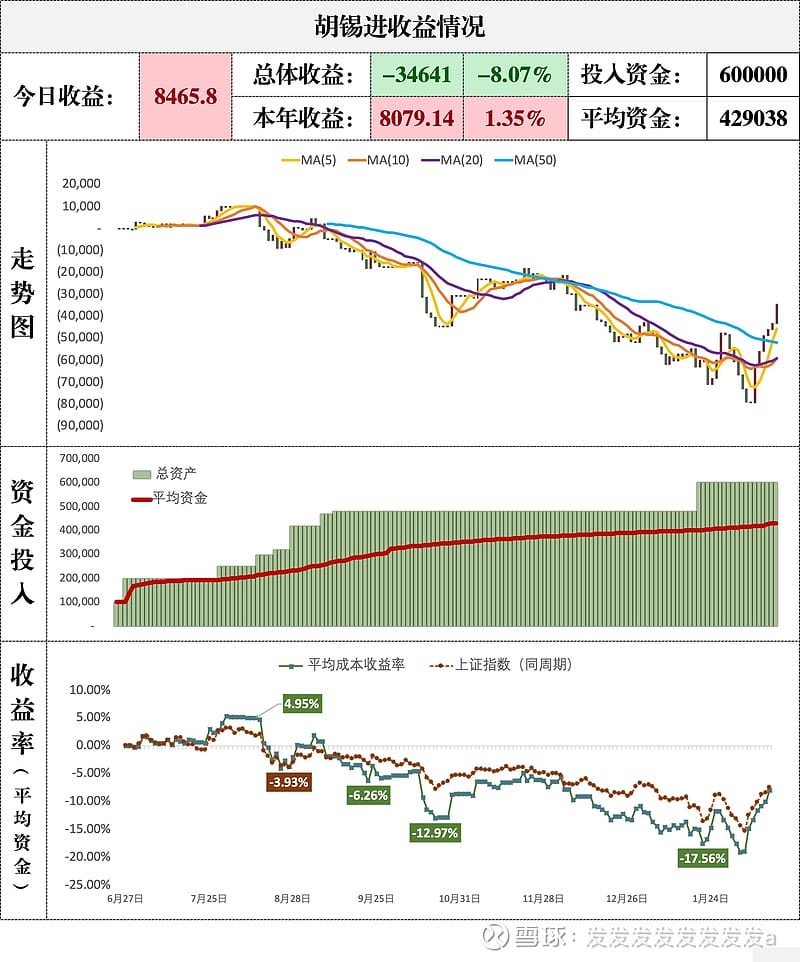 胡锡进收益